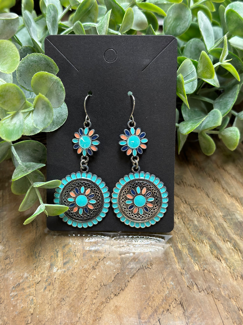 Turquoise Multi Color Earring